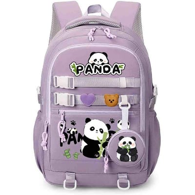 Panda Huahua Schattige Kinder Schooltas Grote Capaciteit Basisschool en Middelbare School Studenten Lichtgewicht Rugzak met Rugbescherming
