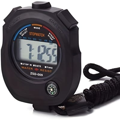 Livé® Zwart Digitale Sport Stopwatch – Alarm en Countdown