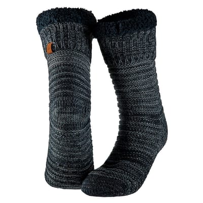 Huissok heren - Anti slip - Grijs - One size