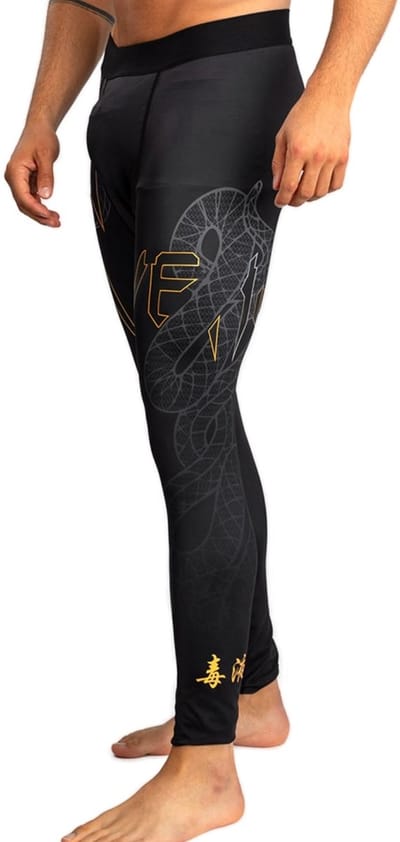 Venum Serpenti Sportlegging Spats Zwart Zilver Goud - S