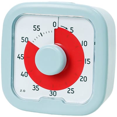 Visuele timer met luid alarm, draaibare digitale afteltimer, voor koken en bakken, geschikt voor verschillende situaties zoals keuken, studeerkamer en training (blauw)
