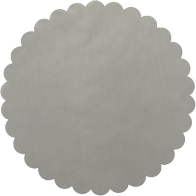 Tule Bloemen - Ronde Decoraties - Feestelijke Presentatie - 50 Stuks Set - D 24 cm - Zilverkleurig