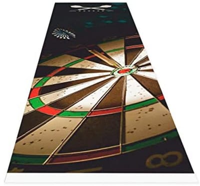 Dartmat - Vloerbescherming - Professioneel Darten - Officiële Werplijn - 60 x 240 cm - Zwart