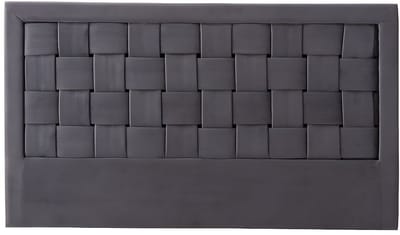 Vente-unique Hoofdeinde JENNA - Fluweel - 160cm - Donkergrijs