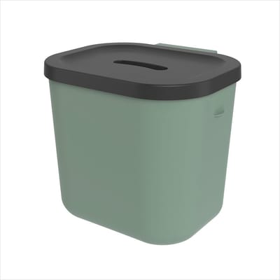 Biologische afvalemmer - Compostbak keuken - Afval verzamelen - Geïntegreerd ophangsysteem - 6 liter 23 cm - Groen