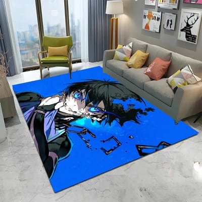 Blue Lock Voetbal Anime Cartoon Tapijt Vloerkleed voor Huis Woonkamer Slaapkamer Bank Deurmat Decor, kinderspeelgebied Vloerkleed Antislip Vloermat 40x60cm