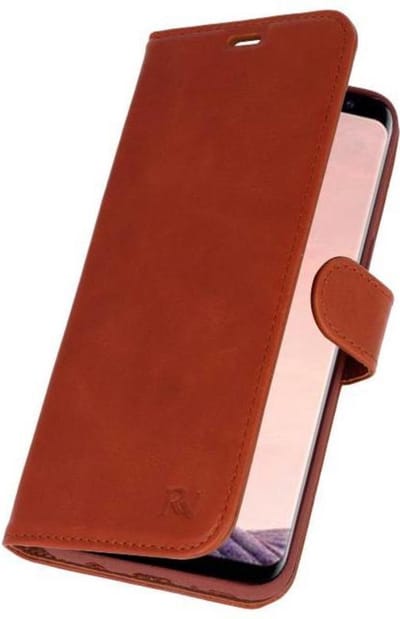 Bruin Rico Vitello Echt Leren Bookstyle Wallet Hoesje voor Samsung Galaxy S8 Plus