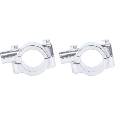2PCS 25mm Support de Montage de Rétroviseur de Guidon de Moto Adaptateur Universel pour Moto VTT Scooter Projet M8 argenté