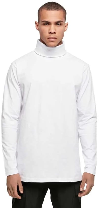 Build Your Brand - Turtle Neck Longsleeve T-Shirt - White maat XL