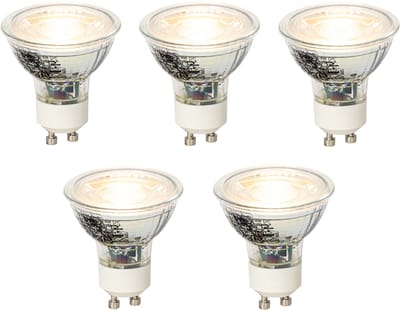 LUEDD Set van 5 GU10 dimbare LED lamp 4W 300 lm 2700K