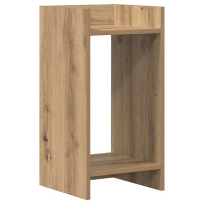 vidaXL - Plantenstand - Artisanaal - eiken - 30 - x - 30 - x - 60 - cm - Bewerkt - hout