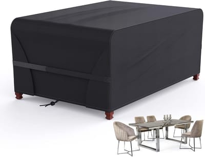 Famanu - Waterdichte tuinmeubelhoes, outdoor patiotafelhoes, heavyduty oxfordstof, anti-uv, scheurvaste meubelhoes voor buiten, rechthoekig (170 x 94 x 70 cm)