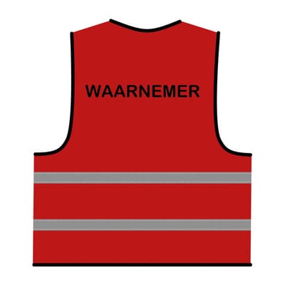 Waarnemer hesje rood