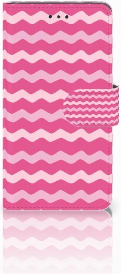 Boekhoesje voor Nokia 7 Telefoon Hoesje Waves Pink