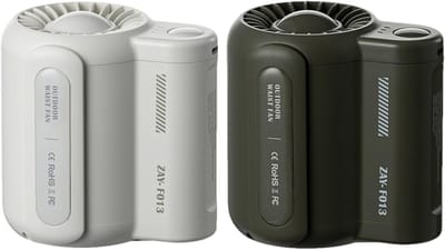 VHV - Riemventilator - handsfree draagbare ventilator - USB oplaadbaar - verstelbaar - bladloos - met clip - voor werkplaats, wandelen, tuin, buiten