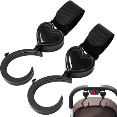 Kinderwagen Haken - Luiertas Haken - Organiseren Onderweg - Zware Lasten Dragen - 16 x 4.6 cm