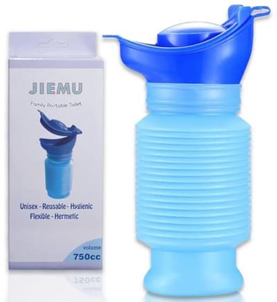 Krimpbaar urinoir 750 ml voor mannen en vrouwen - Draagbaar mobiel toilet voor camping en reizen
