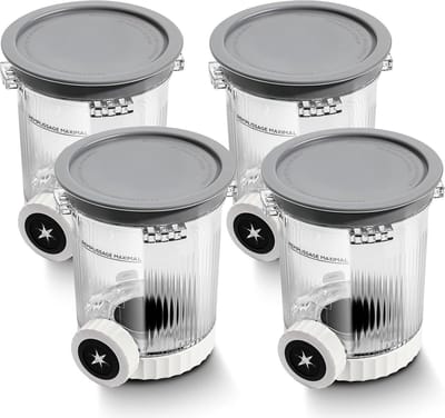 4-delige set ijsbekers en deksels Geschikt voor Ninja Swirl NC700 NC701 ijsmachine, geschikt voor de Ninja Swirl NC700 en NC701 ijsmachine. Vaatwasbestendig.