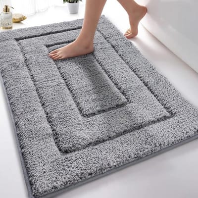 Allecto - Badmat - Antislip - Zachte microvezel - Grijs 40 x 60 cm