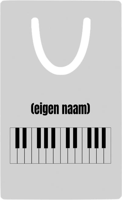Hacebo® - keybord met eigen naam metalen boekenlegger - Instrumenten - muziek liefhebbers - iemand die houdt van om op de keybord te spelen - verjaardag - cadeau - kado Bladwijzer boekenleggers - 7.6 cm x 5cm
