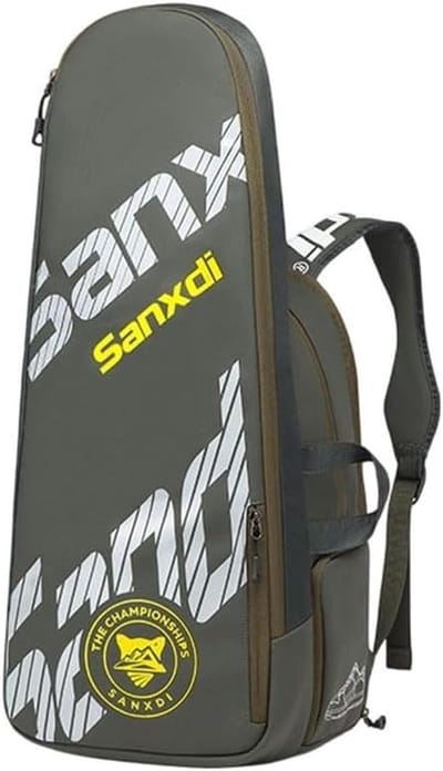 Sportracket Tas - Sporttas Rugzak - Sporten en Reizen - Gescheiden Schoenenvak - 47 x 33 x 8 cm - Donkergrijs