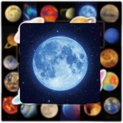 50 stuks Heelal Planeten Stickers Buitenruimte Planeten Waterdichte Vinyl Stickers Voor Laptop Koelkast Bagage Computer Auto