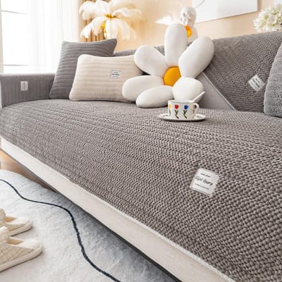 Ribfluwelen Bankhoes Algemeen Winter Woonkamer Bankkussen Leren Bankhoes Dik Pluche Rugleuning Handdoek Ademende Hoes 70x70cm 1pcs