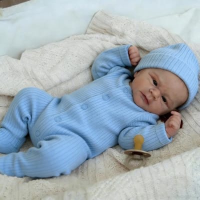 Realistische Reborn Babypop Jongen Open Ogen 45 cm