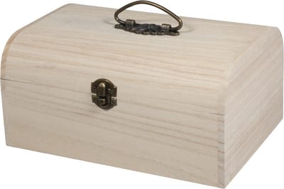 Houten sieradenkistje/opberg kistje - 24 x 16 x 11 cm - beschilderbaar - kleine kistjes