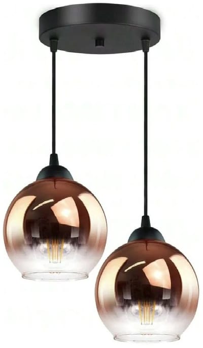 Innovastore Hanglamp - Industrielelamp - PlafondLamp - Lamp - Verlichting - Eetkamer - Woonkamer - 2 bollen - Glass Serie