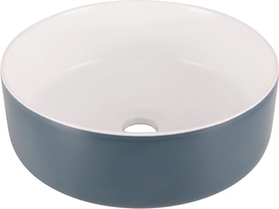 Differnz Waskom Mira - Keramiek - Rond - Grijs/wit - 36cm