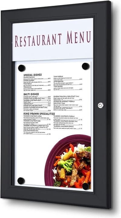 Outdoor Menubord Logo 1 X A4 Portrait Zwart - Syna SCZ1XA4C9005