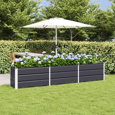 vidaXL - Plantenbak - Antraciet - 240 - x - 40 - x - 45 - cm - Staal