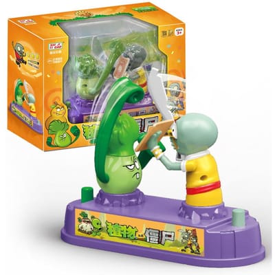 Planten versus. Zombies Mini Bureau Bokswedstrijd Speelgoed Competitief Vingerboksen Spel Ouder-Kind Interactief Bordspel Cadeauset 22.8x17.6x8.3cm gray
