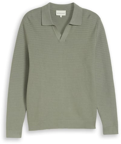 Tom Tailor - Gebreide trui met polokraag - Maat XXL - Greyish Shadow Olive