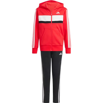 Adidas Seasonal Essentials Tiberio 3 Stripes Fleece Trainingspak Rood 9-10 Years Kinderen