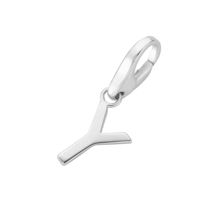 Giorgio Martello letter Y charm | bedel | gerhodineerd zilver 925/000 | memorie sieraad herinnering |