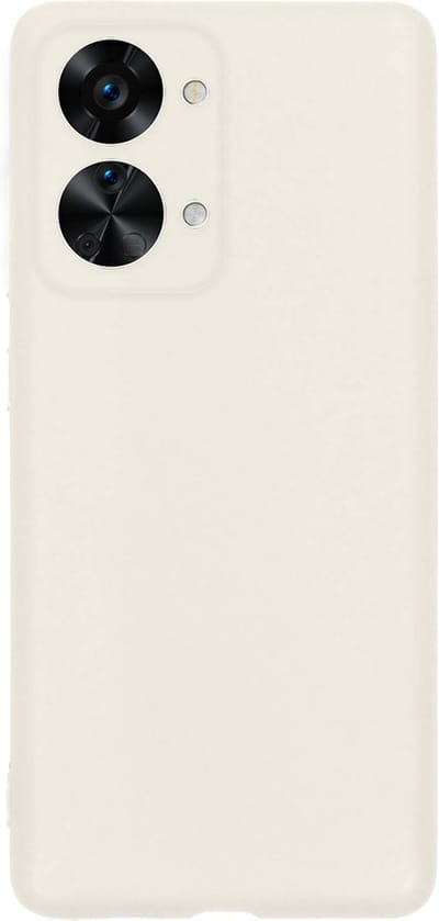 Hoes - Geschikt voor OnePlus Nord 2T - Sterk & Shockproof - Hoesje Cover - Siliconen Case - Wit