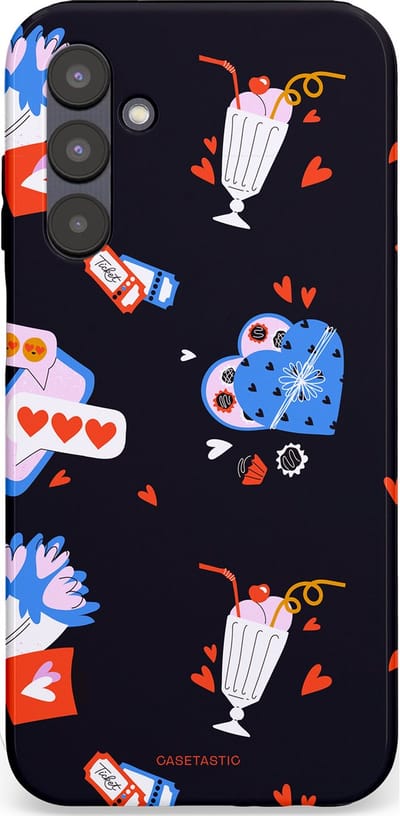 Casetastic Hoesje Geschikt voor Samsung A25 - Stijlvolle Beschermende Duo-layer Case - Liefdes Kaarten