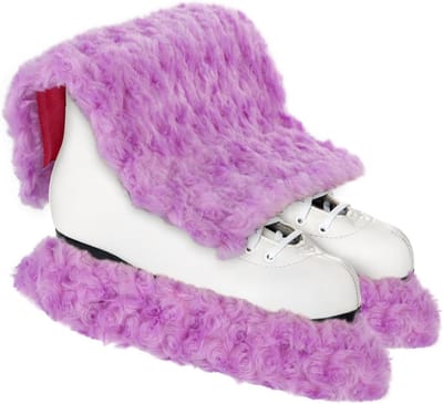 Zachte Schaatsbeschermers en Handdoek, Ideale Accessoires voor IJs Schaatsen, Perfect voor Kinderen en Volwassenen (Paars, M)