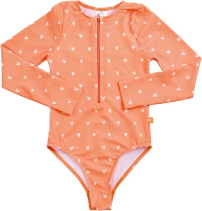 Swim Essentials UV Badpak Meisjes Met Lange Mouwen - Oranje - Oranje Kiss - 146/152