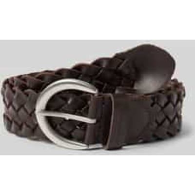Tom Tailor - TTLISA gevlochten leren riem - Maat 75 - brown uni