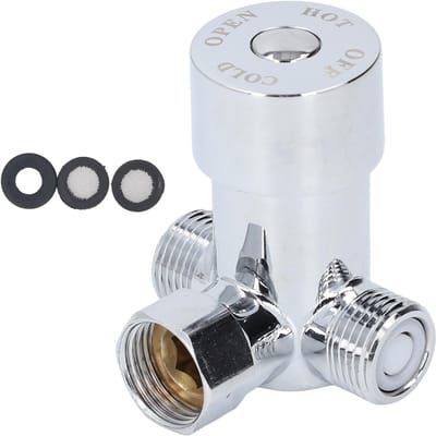 Robinet mélangeur eau chaude froide Laiton G1/2 Mitigeur de température d'eau pour robinet à capteur automatique white