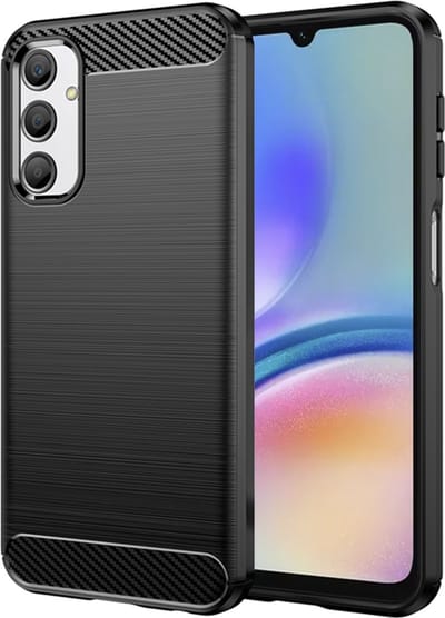 Hoesje geschikt voor Samsung Galaxy A05s - Techsuit Carbon Silicone Back Cover - Zwart