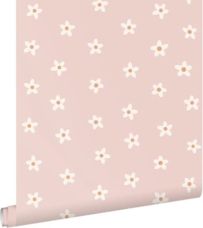 ESTAhome behang madeliefjes roze - 53 cm x 10.05 m - 131113