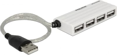 Delock - 4-Poorts USB 2.0 Hub - Wit