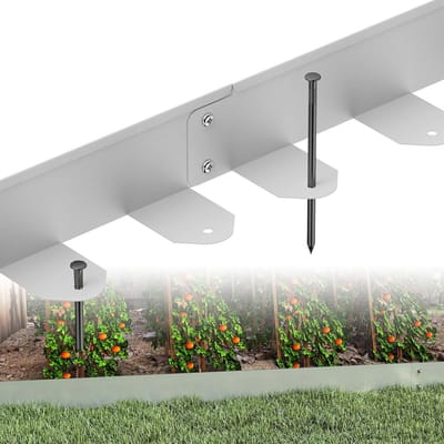Flexibele Metalen Gazonrand Set - 5 Stuks Borderrand voor Tuin en Bloemperken