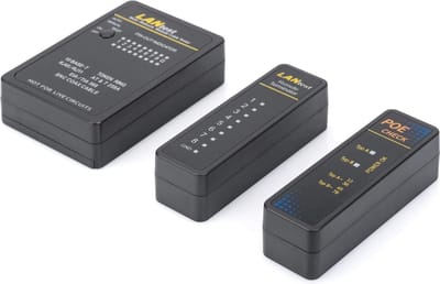 Netwerk- en Kabeltester met PoE Testfunctie - Automatische Scan voor RJ45, RJ11, ISDN en Coax - Ideaal voor LAN en Kabelbeheertaken