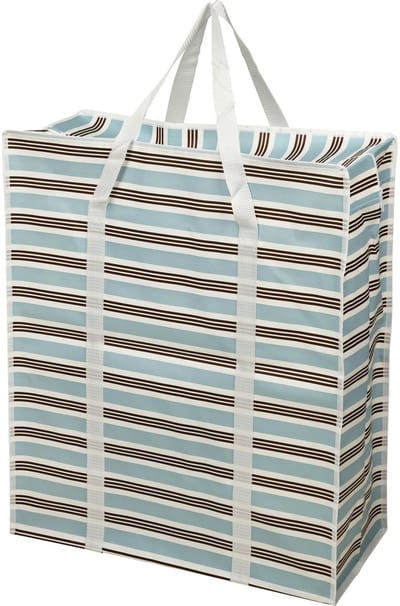 Storage Solutions Grote opberg tas voor dekens/kussens/speelgoed - met rits - Retro kleuren mix - 55 x 27 x 65 cm- met hengsels - 96 Liter