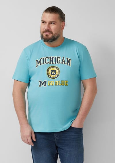 Klassieke T-shirt van katoenjersey met druk aan de voorkant s.Oliver